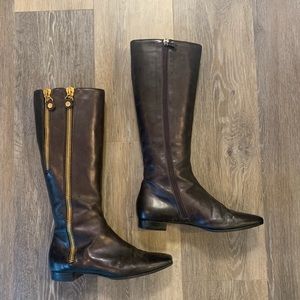 Jimmy Choo - tall boot - metallic dark purple